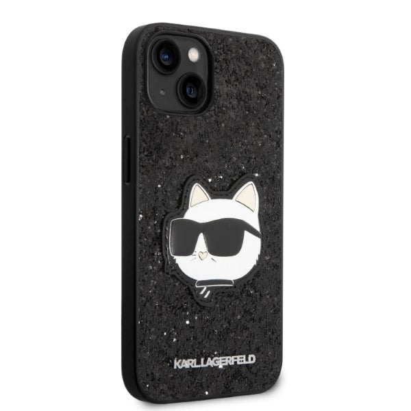 Karl Lagerfeld KLHCP14MG2CPK iPhone 14 Plus 6.7" black/black hardcase Glitter Choupette Patch