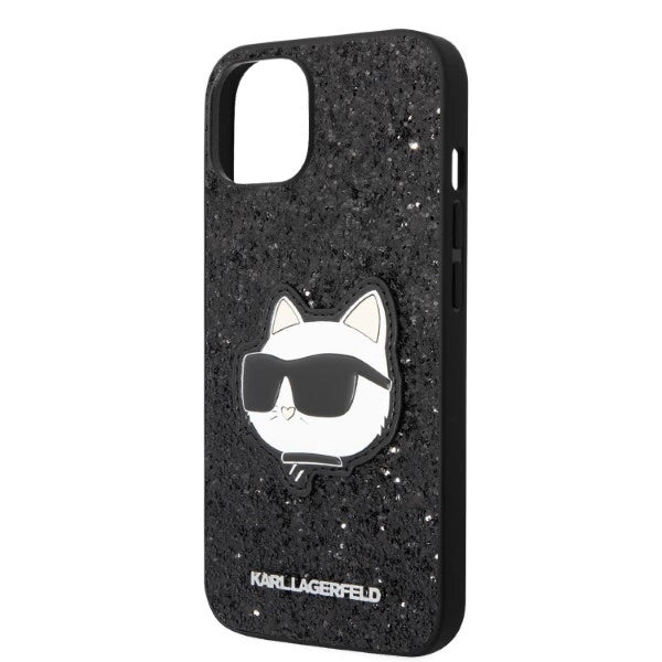 Karl Lagerfeld KLHCP14MG2CPK iPhone 14 Plus 6.7" black/black hardcase Glitter Choupette Patch