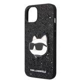 Karl Lagerfeld KLHCP14MG2CPK iPhone 14 Plus 6.7" black/black hardcase Glitter Choupette Patch