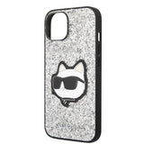Karl Lagerfeld KLHCP14MG2CPS iPhone 14 Plus 6.7" silver/silver hardcase Glitter Choupette Patch