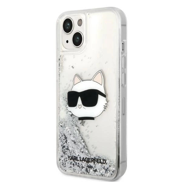 Karl Lagerfeld KLHCP14MLNHCCS iPhone 14 Plus 6.7" silver/silver hardcase Glitter Choupette Head