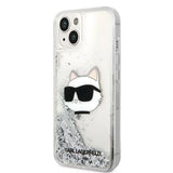 Karl Lagerfeld KLHCP14MLNHCCS iPhone 14 Plus 6.7" silver/silver hardcase Glitter Choupette Head