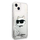 Karl Lagerfeld KLHCP14MLNHCCS iPhone 14 Plus 6.7" silver/silver hardcase Glitter Choupette Head