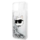 Karl Lagerfeld KLHCP14MLNHCCS iPhone 14 Plus 6.7" silver/silver hardcase Glitter Choupette Head