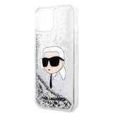 Karl Lagerfeld KLHCP14MLNKHCH iPhone 14 Plus 6.7" silver/silver hardcase Glitter Karl Head