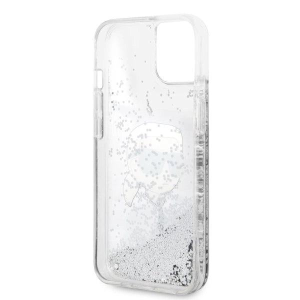 Karl Lagerfeld KLHCP14MLNKHCH iPhone 14 Plus 6.7" silver/silver hardcase Glitter Karl Head