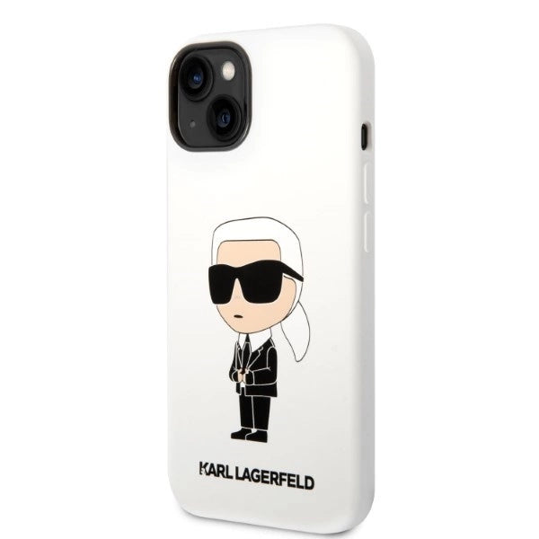 Karl Lagerfeld KLHCP14MSNIKBCH iPhone 14 Plus 6.7" hardcase white/white Silicone Ikonik