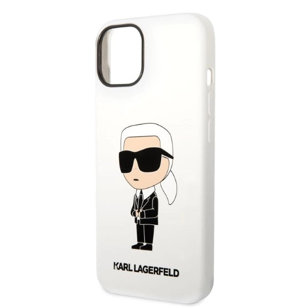 Karl Lagerfeld KLHCP14MSNIKBCH iPhone 14 Plus 6.7" hardcase white/white Silicone Ikonik