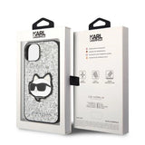 Karl Lagerfeld KLHCP14SG2CPS iPhone 14 6.1" silver/silver hardcase Glitter Choupette Patch