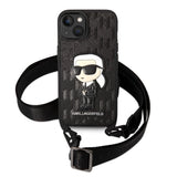 Karl Lagerfeld KLHCP14SSTKMK iPhone 14 6.1" black/black hardcase Monogram Ikonik Patch