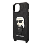 Karl Lagerfeld KLHCP14SSTKMK iPhone 14 6.1" black/black hardcase Monogram Ikonik Patch