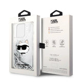 Karl Lagerfeld KLHCP14XLNHCS iPhone 14 Pro Max 6.7" silver/silver hardcase Glitter Choupette Head