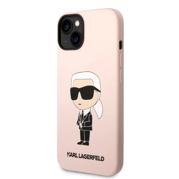 Karl Lagerfeld KLHMP14MSNIKBCP iPhone 14 Plus 6.7" hardcase pink/pink Silicone Ikonik Magsafe