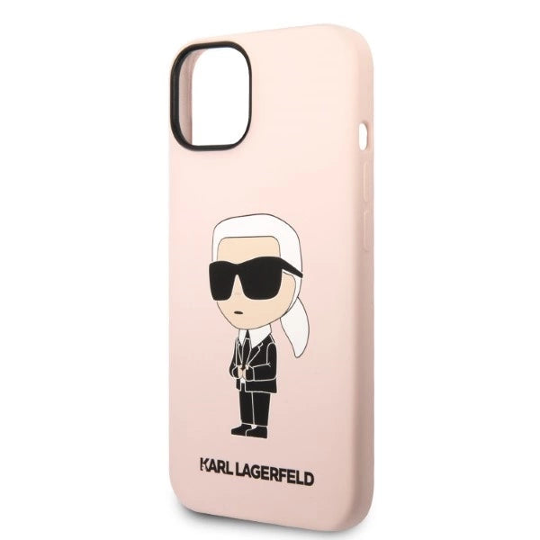 Karl Lagerfeld KLHMP14MSNIKBCP iPhone 14 Plus 6.7" hardcase pink/pink Silicone Ikonik Magsafe