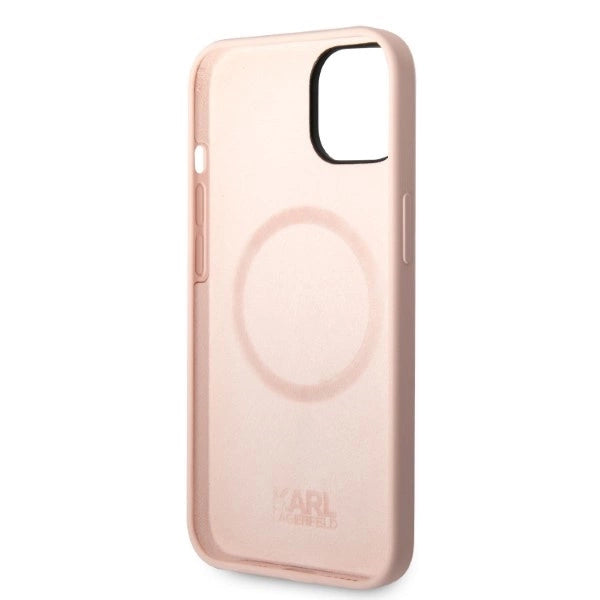 Karl Lagerfeld KLHMP14MSNIKBCP iPhone 14 Plus 6.7" hardcase pink/pink Silicone Ikonik Magsafe