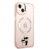 Karl Lagerfeld KLHMP14SHNKCIP iPhone 14 6.1" hardcase pink/pink Iconic Karl&Choupette Magsafe
