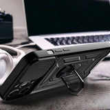 Hybrid Armor Camshield-kasse til Vivo Y16 / Vivo Y02s pansret kasse med kamera dække sort