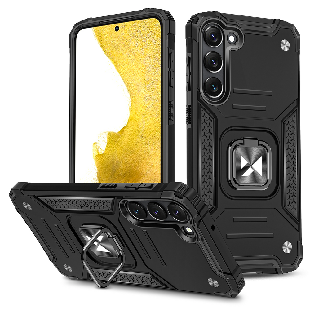 Wozinsky Ring Armor case til Samsung Galaxy S23+ pansret cover magnetisk holder ring sort