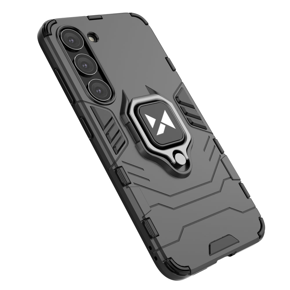 Wozinsky Ring Armor case til Samsung Galaxy S23 pansret cover magnetisk holder ring sort