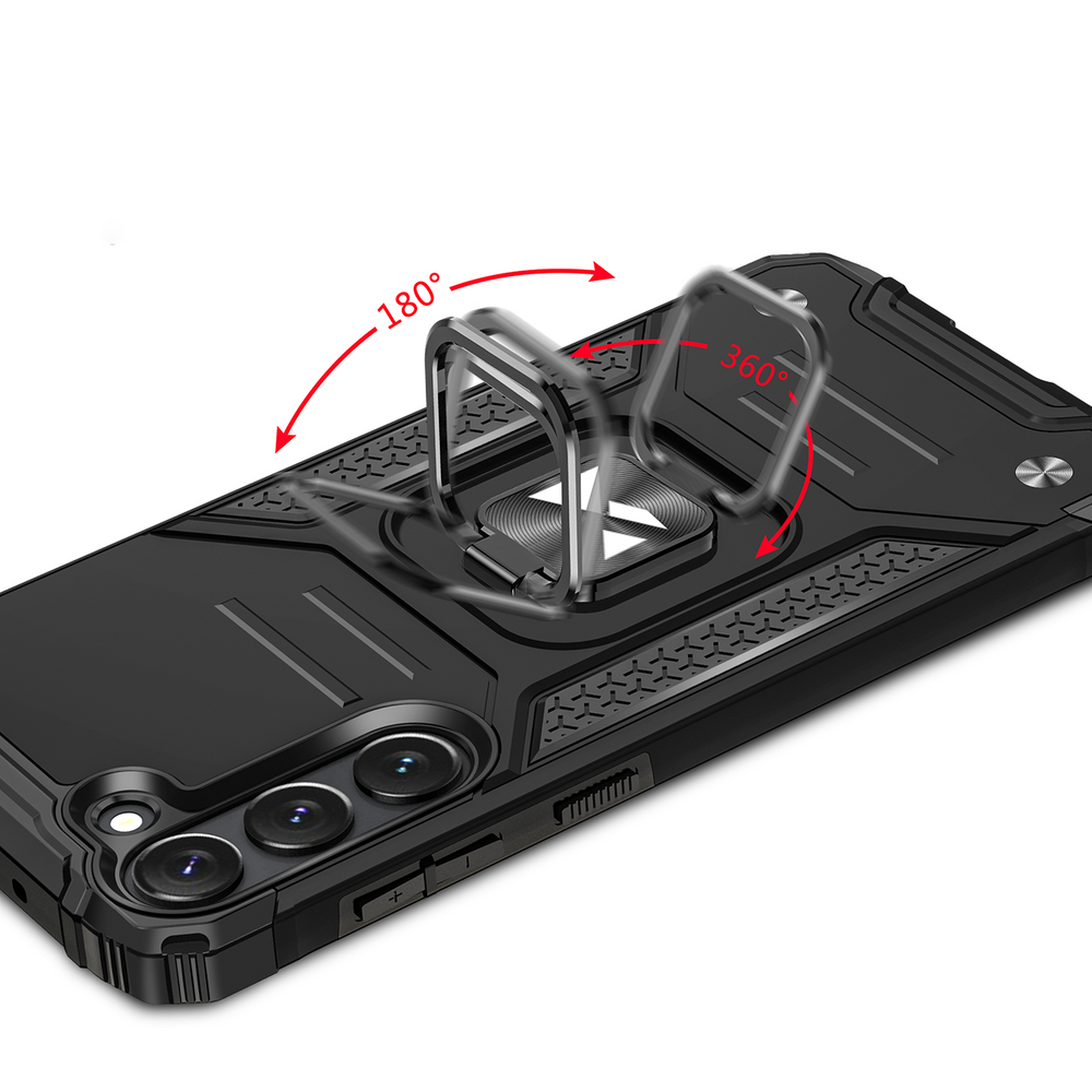 Wozinsky Ring Armor case til Samsung Galaxy S23 pansret cover magnetisk holder ring sort