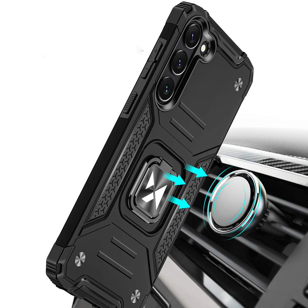 Wozinsky Ring Armor case til Samsung Galaxy S23 pansret cover magnetisk holder ring sort