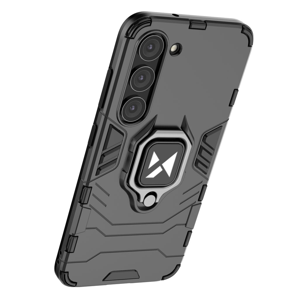 Wozinsky Ring Armor case til Samsung Galaxy S23 pansret cover magnetisk holder ring sort
