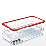 Klar 3in1 case til Samsung Galaxy S23 silikon cover med ramme rød