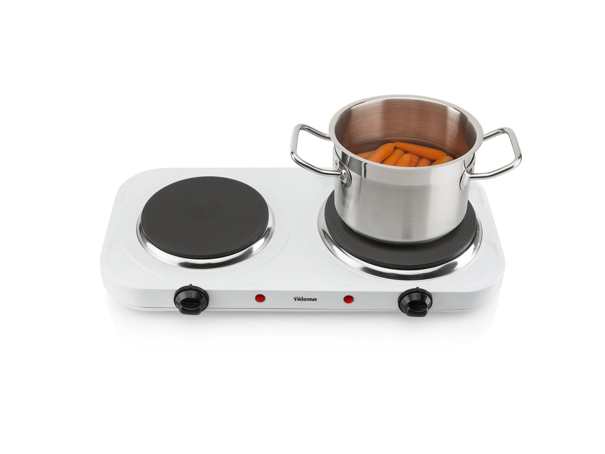 Tristar KP-6245 kogeplade Hvid Bordplade Forseglet plade 2 zone(s)