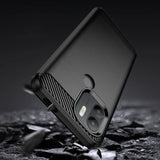 Carbon Case til Xiaomi Redmi A1+ fleksibelt silikone carbon cover sort
