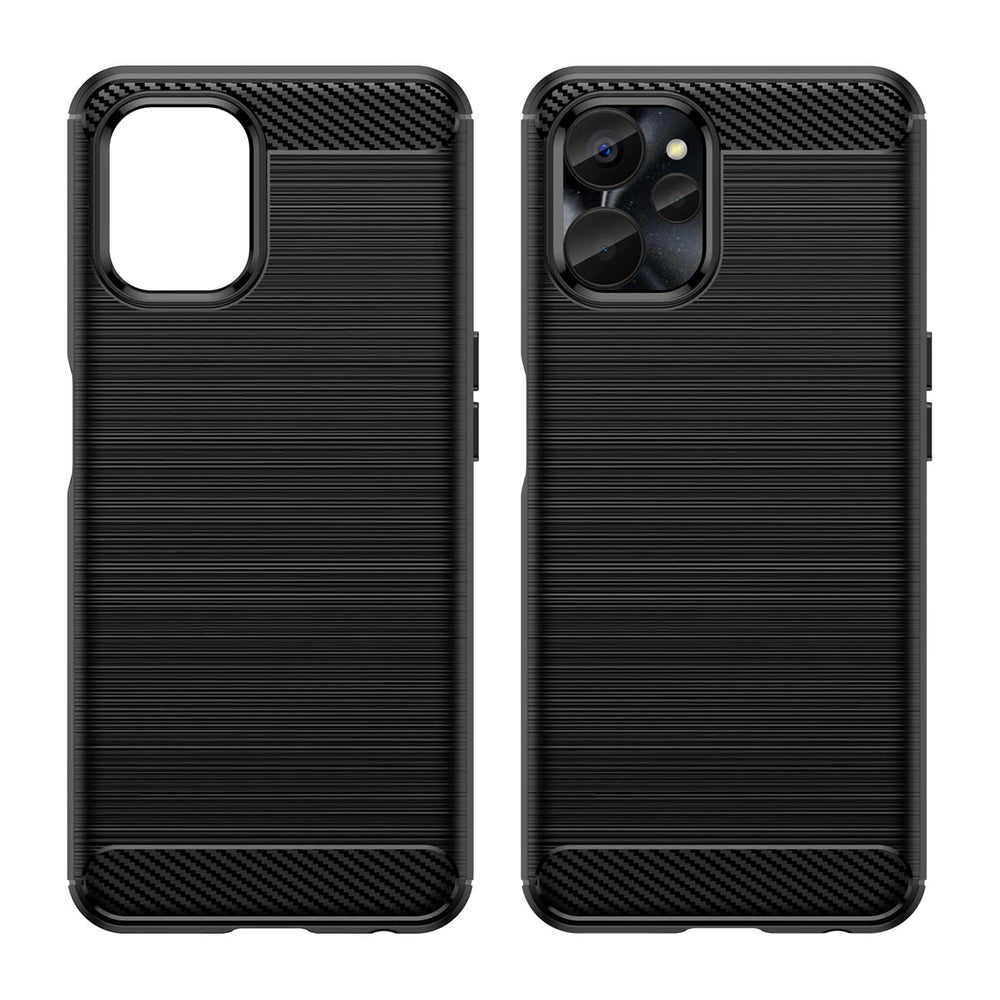 Carbon Case til Realme 10 5G / Realme 9i 5G Fleksibel Silicone Carbon Cover sort