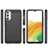 Carbon Case til Realme 10 Pro med fleksibelt silikon carbon cover sort
