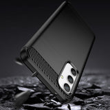 Carbon Case til Realme 10 Pro fleksibelt silikone carbon cover sort