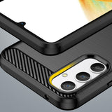 Carbon Case til Realme 10 Pro fleksibelt silikone carbon cover sort