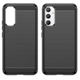 Carbon Case til Realme 10 Pro fleksibelt silikone carbon cover sort