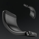 Carbon Case til Realme 10 Pro+ fleksibelt silikone carbon cover sort
