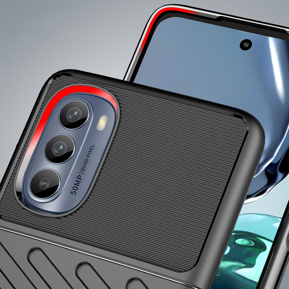 Thunder Case til Motorola Moto G62 5G silikone rustning case sort