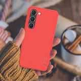 Nillkin Super Frosted Shield Pro-kasse til Samsung Galaxy S23+ pansret cover + telefonstativ rød