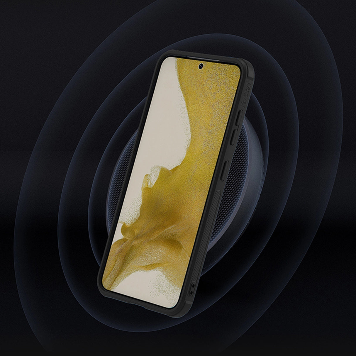 Nillkin Textured S Case til Samsung Galaxy S23, pansret cover med kamera cover, sort