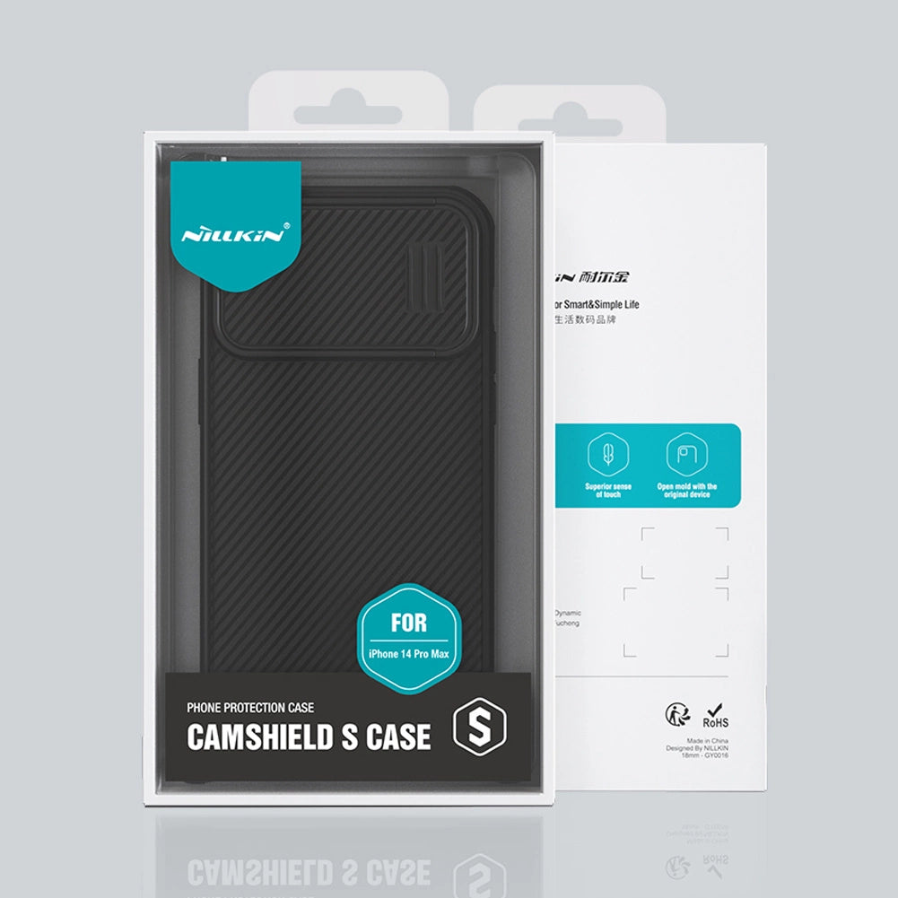 Nillkin CamShield S Case iPhone 14 Pro Max Armored Cover Camera Protector Grøn