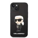 Karl Lagerfeld KLHMP14MSNIKBCK iPhone 14 Plus 6.7" hardcase black/black Silicone Ikonik Magsafe