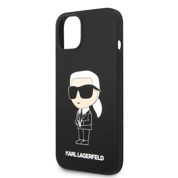Karl Lagerfeld KLHMP14MSNIKBCK iPhone 14 Plus 6.7" hardcase black/black Silicone Ikonik Magsafe