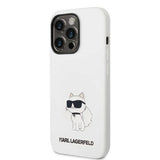 Karl Lagerfeld KLHMP14XSNCHBCH iPhone 14 Pro Max 6.7" hardcase white/white Silicone Choupette MagSafe