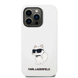 Karl Lagerfeld KLHMP14XSNCHBCH iPhone 14 Pro Max 6.7" hardcase white/white Silicone Choupette MagSafe
