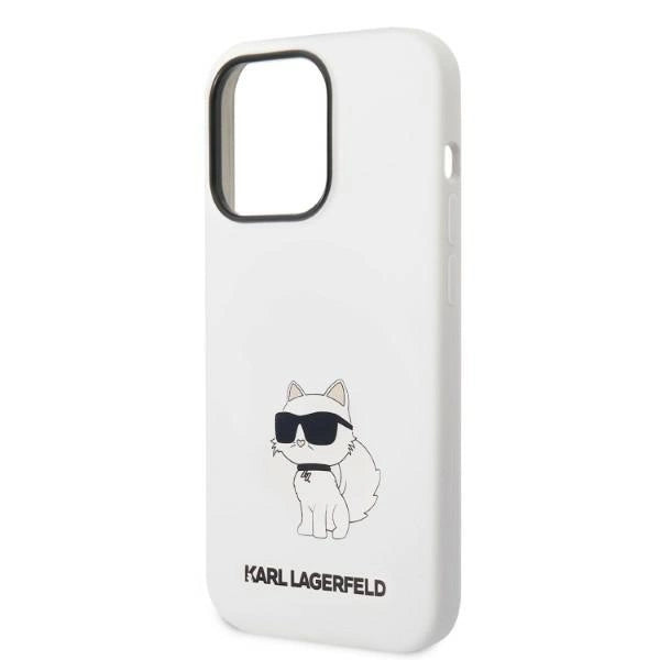 Karl Lagerfeld KLHMP14XSNCHBCH iPhone 14 Pro Max 6.7" hardcase white/white Silicone Choupette MagSafe