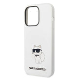 Karl Lagerfeld KLHMP14XSNCHBCH iPhone 14 Pro Max 6.7" hardcase white/white Silicone Choupette MagSafe