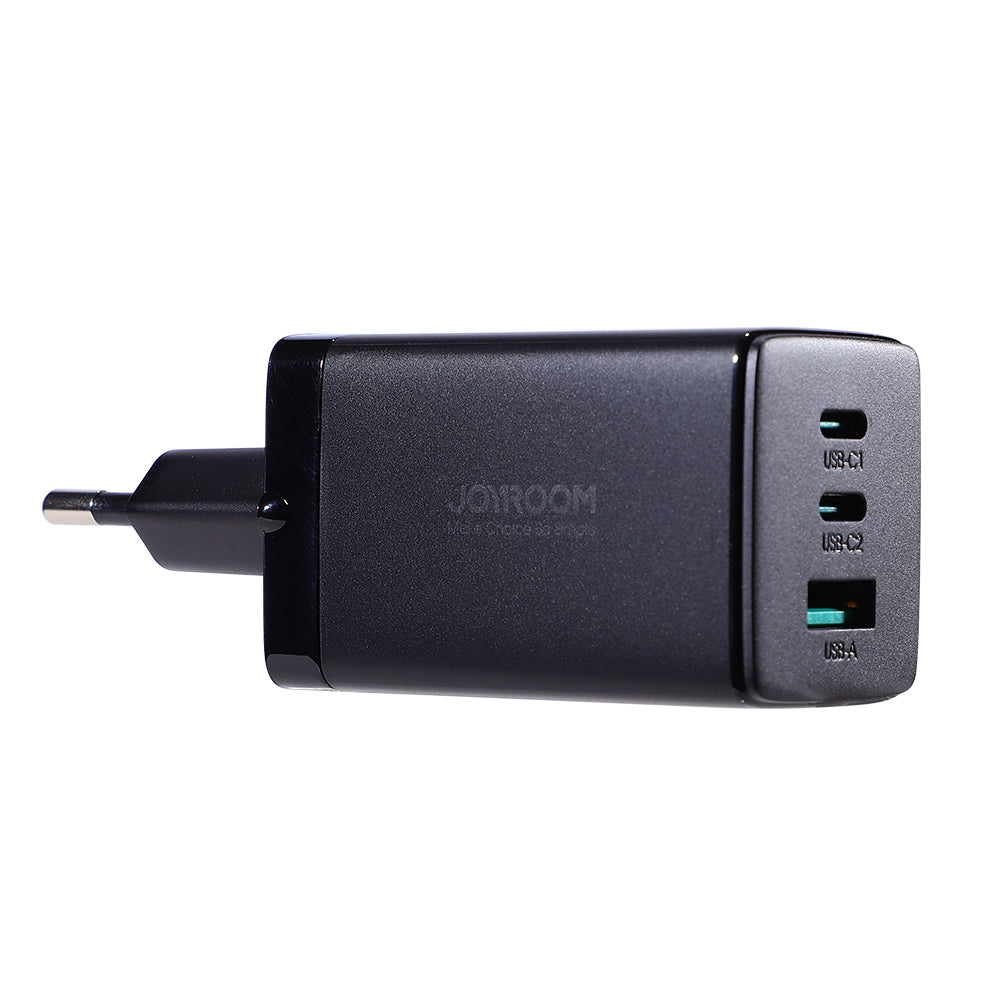 Joyroom hurtig GaN oplader 65W USB-A, 2x USB-C sort + USB-C - USB-C kabel 100W 1,2m (TCG01)