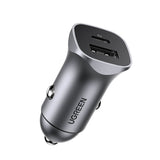 Ugreen CD130 USB-A / USB-C 30W Biloplader - Grå