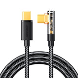 Joyroom Gaming Cable S-CC100A6 USB-C (vinklet) / USB-C (ret) 100W 1,2m - sort
