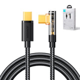 Joyroom Gaming Cable S-CC100A6 USB-C (vinklet) / USB-C (ret) 100W 1,2m - sort