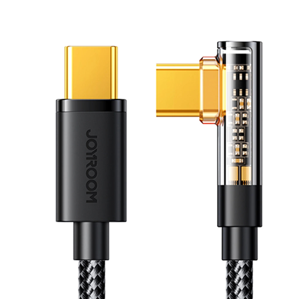 Joyroom Gaming Cable S-CC100A6 USB-C (vinklet) / USB-C (ret) 100W 1,2m - sort